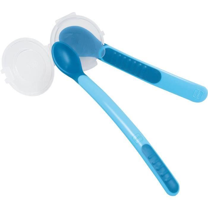 MAM Repas Cuillère Thermosensible Vert + Etui de Transport