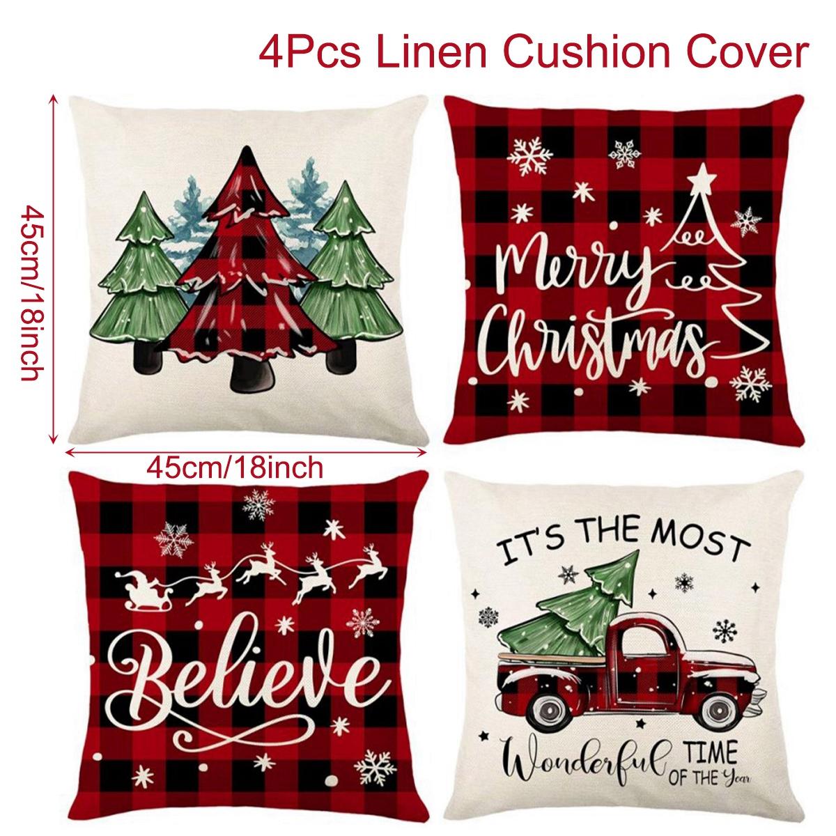 

Christmas Pillow Cover Cushion Cover Merry Christmas Decor for Home 2025 Xmas Ornament Navidad Noel Gifts Happy New Year 2025
