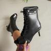 Fashion Fish Mouth Booties Lace-Up High Heels Sandals Versatile Lightweight Beam Boots