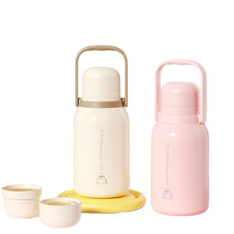 Water Bottle1011 New Girls Cute Direct Drink Thermos Cup Portable Accompanying Cup Summer Ice and Cold Water Cup