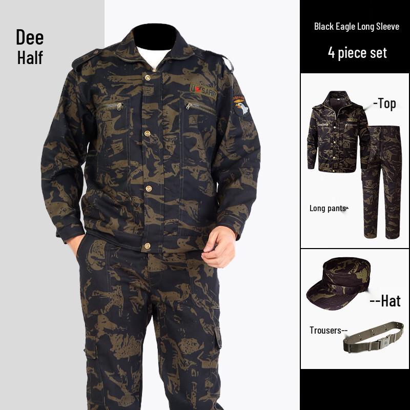 WEZHO Черный Ястреб Камуфляжный Тренировочный Комплект Униформы