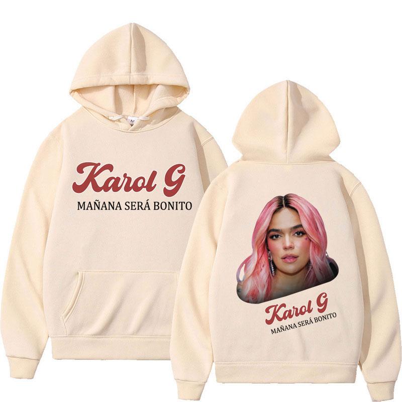 Karol G Manana Sera Bonito Vintage Hoodies Fashion Hip Hop Hooded Sweatshirt Oversized Warm Hoodie Streetwear Fans Gift