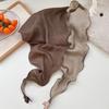 Double Layer Design Two Tone Headwrap Scarf Cotton Linen Bandana Hot Headscarf Accessory  For Women