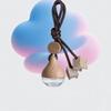 1/2/4Pcs Refillable Car Essential Oil Diffuser Bottle 6Ml Empty Car Air Freshener Pendant Perfume Glass Bottle With Wooden Caps