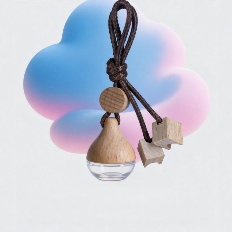 1/2/4Pcs Refillable Car Essential Oil Diffuser Bottle 6Ml Empty Car Air Freshener Pendant Perfume Glass Bottle With Wooden Caps