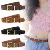 Pin buckle Suede Leather Belt Luxury Design Waistband Fashion Business Waist Belt  For Women