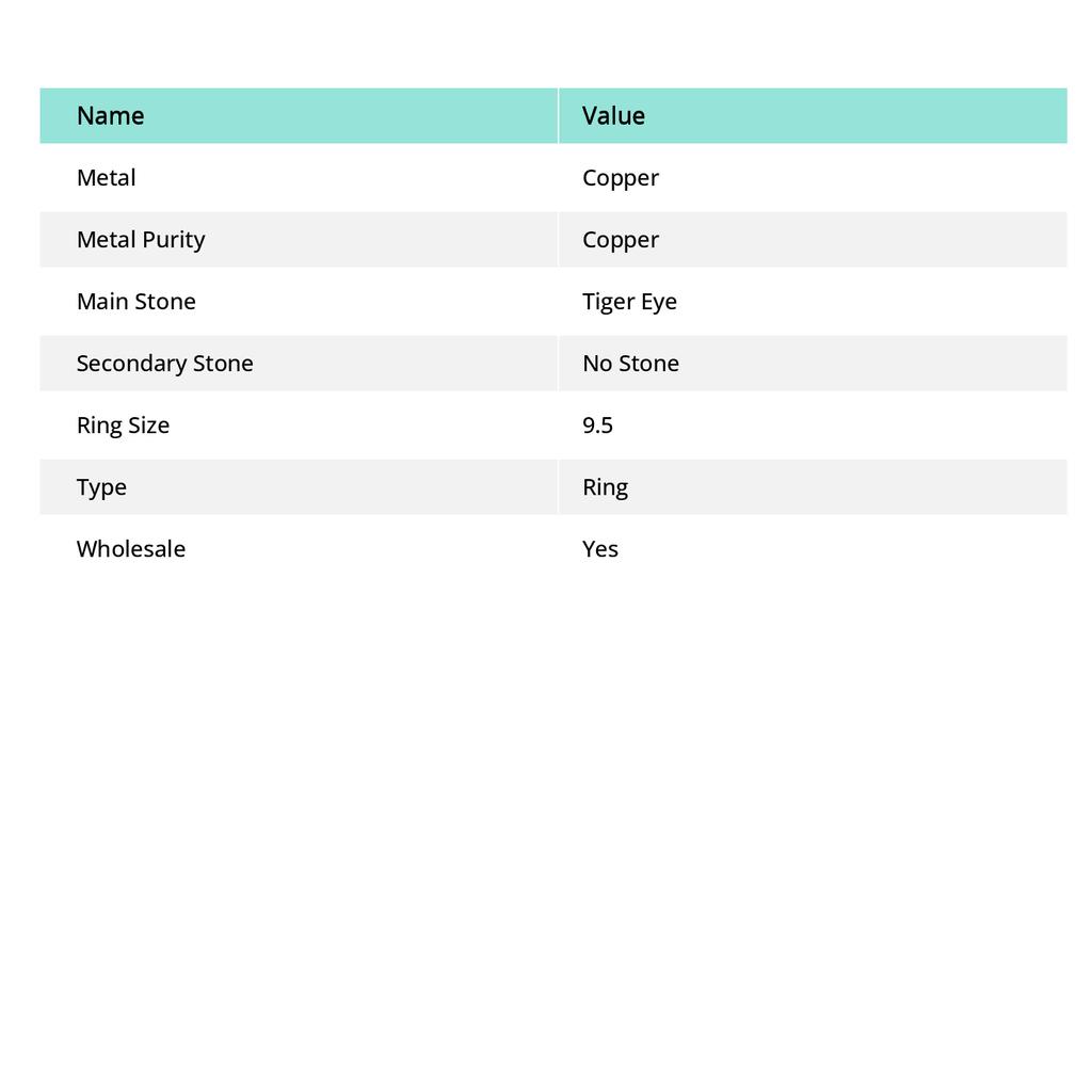 Natürlicher Tigerauge-Edelstein, 925er Sterling-Silber, Ringgröße 9,5, o4S05