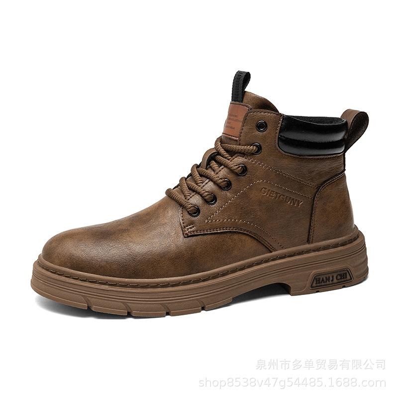 Martin Boots New Autumn British Style High-top Leather Shoes Genuine Leather American Retro Boots