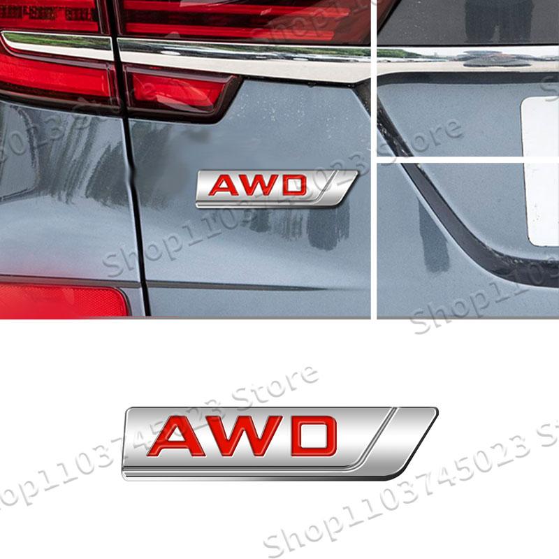 1Pc 3D Metal AWD Logo Car Front Grille Emblem Sticker Decor For Coolray Emgrand Panda Tugella Trunk Rear Tailgate Accessories