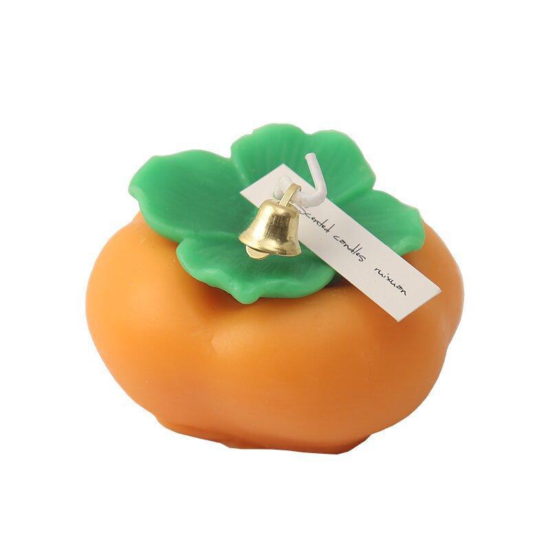 1PC Persimmon scented candle as a souvenir, indoor display item, smokeless solid scented wax, Christmas
