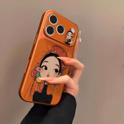Pretty Girl for iPhone17promax Mobile Phone Case Apple 16pro New Niche