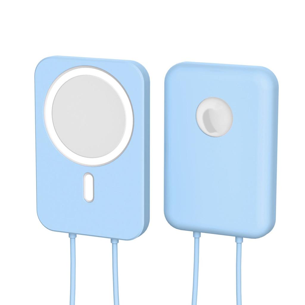 iPhone 12 MagSafe Silicone Protective Cover with Hand Strap for Mobile Power Shell