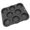 Hamburger Bun Mold Silicone 8 Cavity Easy Release Heat Resistant Hamburger Bread Bakery Pan for Kitchen