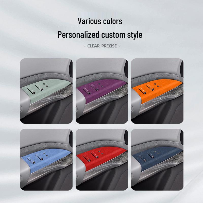 Zeekr 7X Alcantara Suede Window Lift Panel Ultra-Thin Sticker for Interior Button Decoration