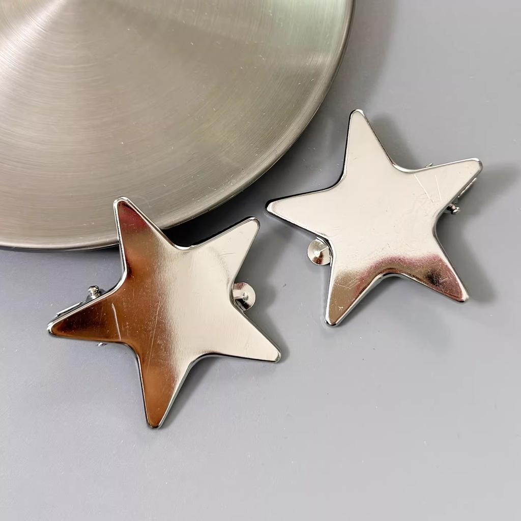 6pcs Five-pointed Star Hairclips Sweet Cool Hair Barrette Japanese Korean Girl Versatile Personality Bangs Side Duckbill Hairpin