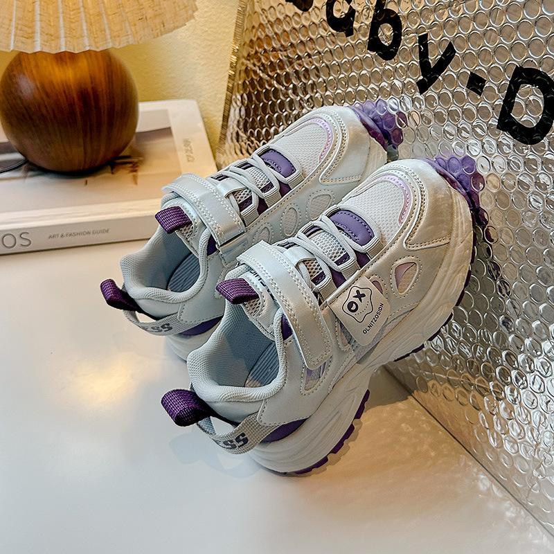 

Boys shoes 2025 new spring older children fried street running sneakers children soft-soled dad little white shoes breathable 26