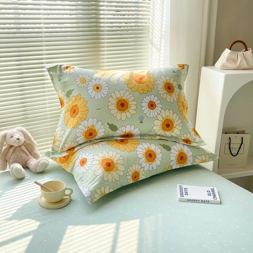 100%Cotton Pillowcases Pair Pack Cotton Pillowcases for Home Use 48x74cm Pillow Case Skin-friendly Comfortable 2pcs pillowcases