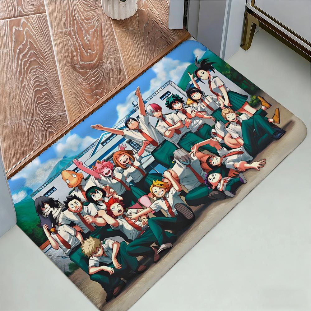 Anime M-My Hero Academia Floor Mat Cozy Flannel Soft Thick Non-Slip Mat For Living Room Bedroom Kitchen Decor Rugs