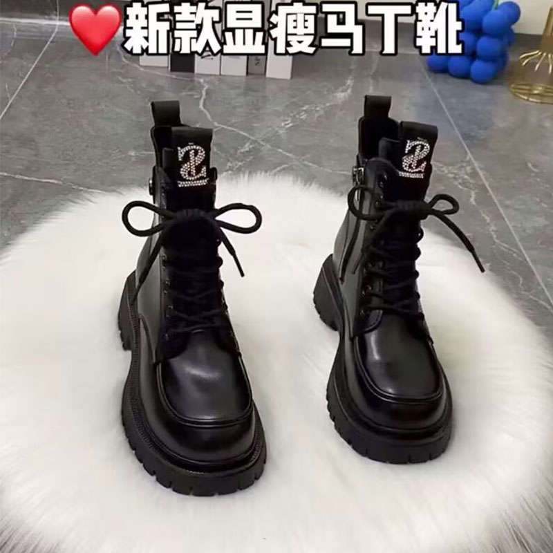 Martin Boots Women's Small British Style 2025 New Autumn Versatile Explosion Knight Boots Thick-soled Thin Short Boots