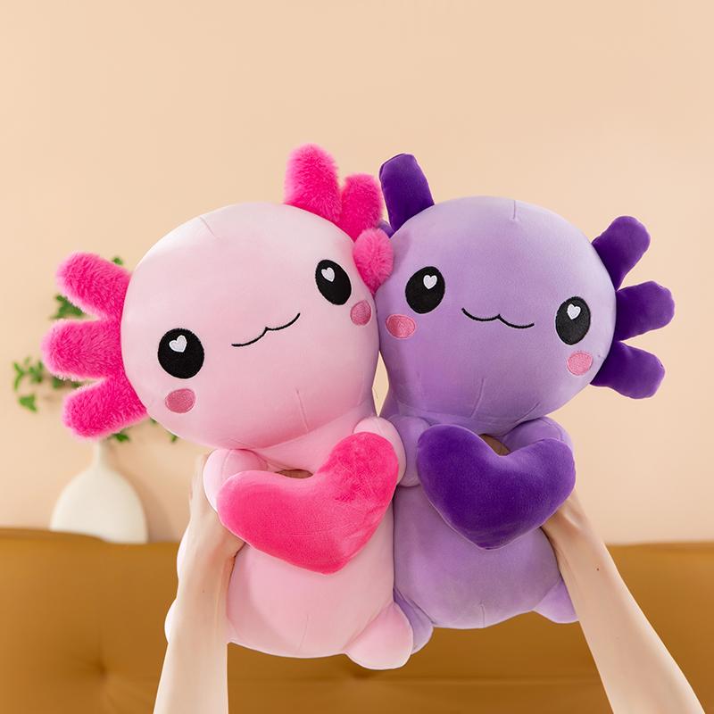 Morbido Peluche Axolotl in 4 Colori Dinosauro Esagonale Peluche Animale Regalo Carino Per Coppie