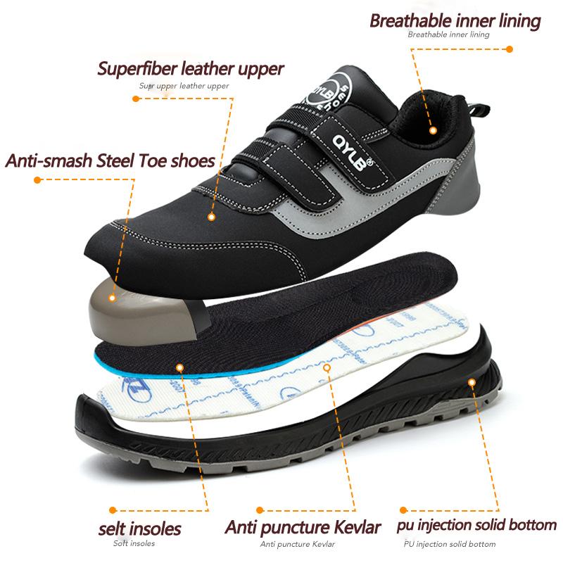 Fashion Anti Static Work Safety Shoes For Men Women Anti-smash Anti Puncture Industrial Shoes Security Protective Shoes Work Sneakers