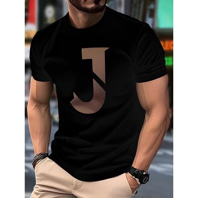 Europäische Größen Herren Freizeitmode Bedrucktes T-Shirt