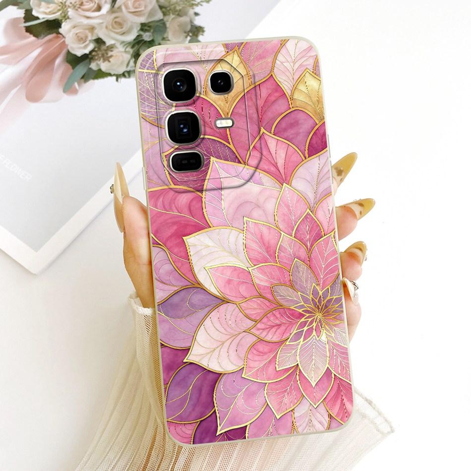 For Infinix Note 50 Pro+ Cute Cat Flower Cartoon Phone Case For Infinix Note 50 Pro Plus X6856 Shockproof Soft Silicone Bumpers
