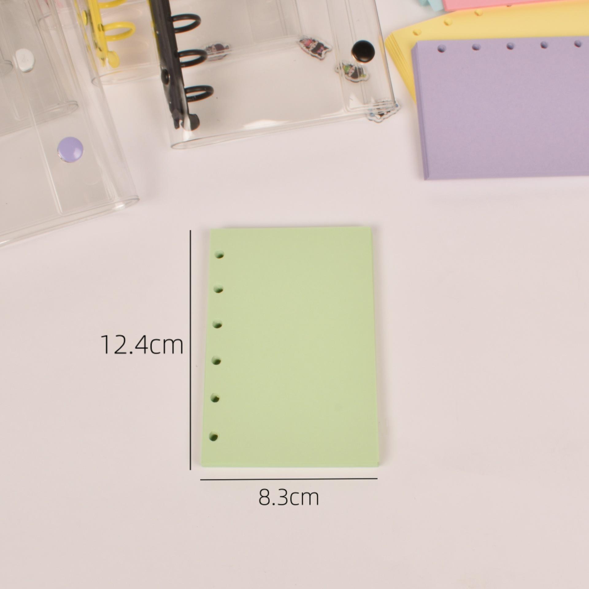 A7 Transparent Double-Ring PVC Ledger with Colored Shell Casing