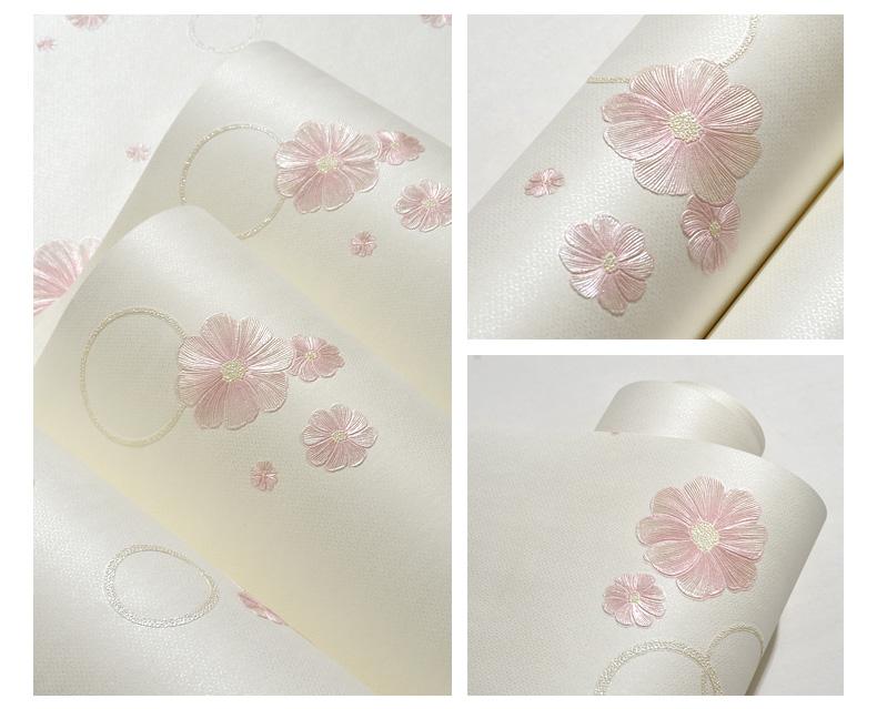 

3D самоклеящиеся обои для домашних спален, теплые деревенские цветы розовые обновленные наклейки 53cmx3m