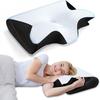 HOMCA Memory Foam Cervical Pillow, 2 In 1 Ergonomic Contour Orthopedic Pillow for Neck Pain, Contoured Support Pillows for Side Back Stomach Sleepers
