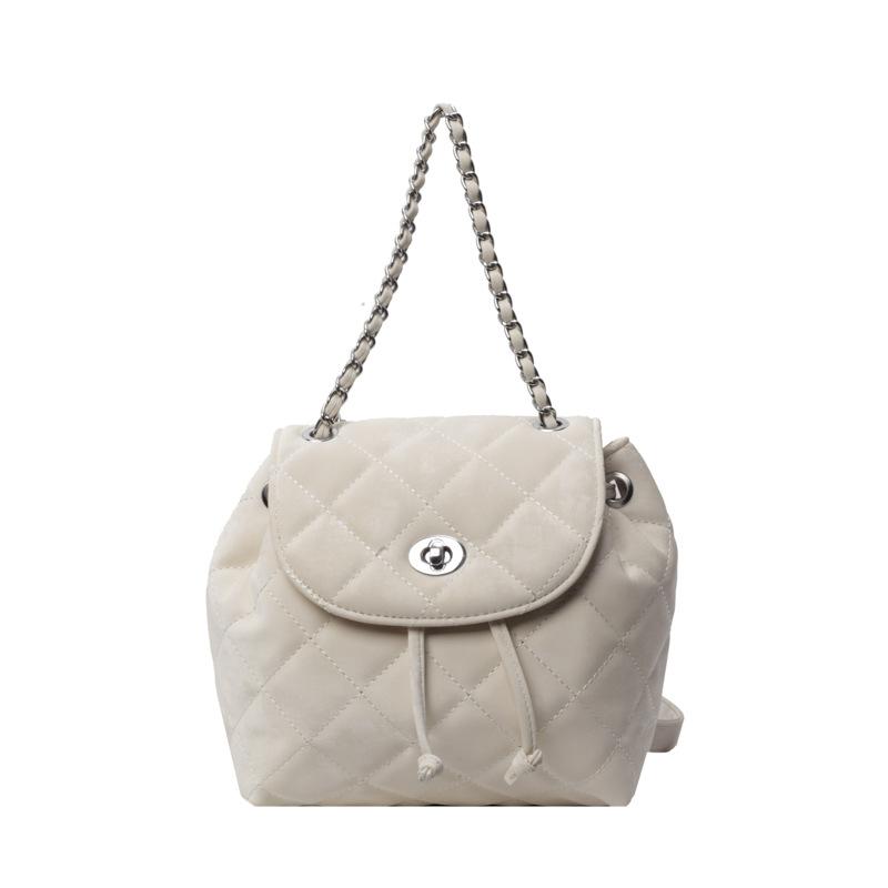 

Casual rhombus chain portable small backpack spring and summer new fashion single shoulder oblique span backpack tide