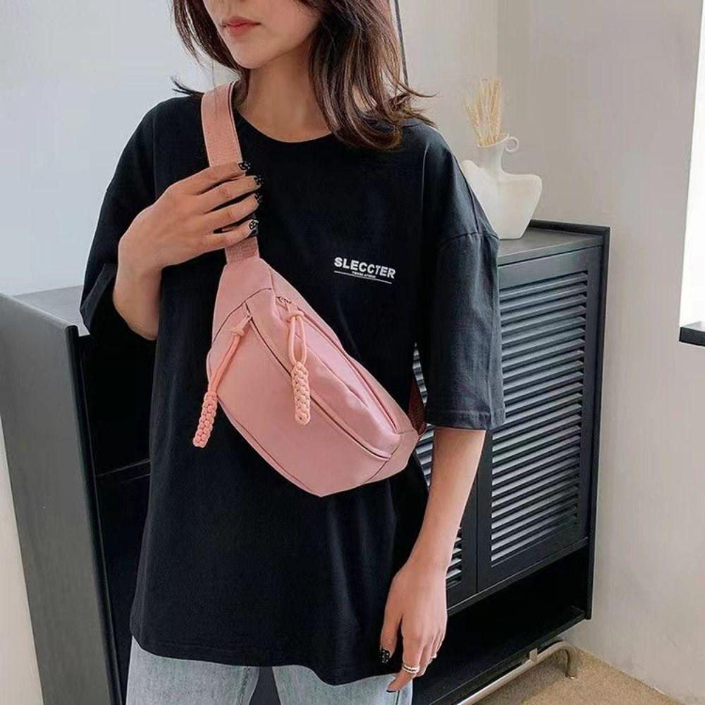 Half Moon Bag Solid Color Chest Bag Crossbody Bag Crossbody Waist Pack Cool Banana Bag  Outdoor