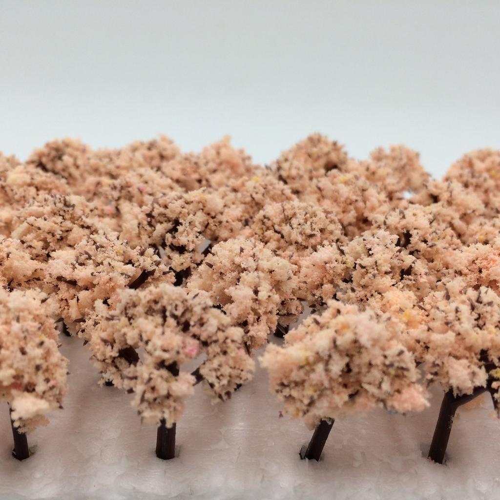 Wald, wählbare Farben, Menge 50 oder 100 Stück [DauStage] Nenngröße Diorama, Eisenbahn, Architekturmodell, Bäume, Landschaft, 3cm (09, Kirsche