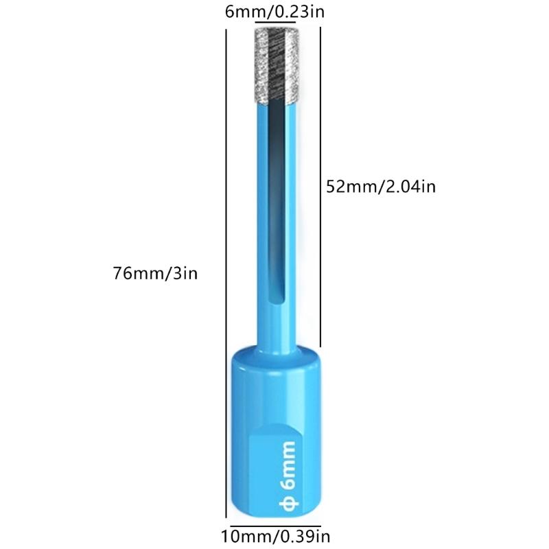 5 Segment Diamantine Coated Hole Opener Drill Bit M10 Thread for Granite Marble Tile Ceramic Smooth Vibration Reduction