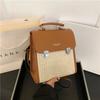 Female PU and Straw Backpack  Versatile Shoulder and Crossbody Bags  Simple Fashion  High Quality  New Style