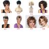 Women's Short Hair Full Wig Natural Curly Wavy Synthetic Wig For Cosplay Parties