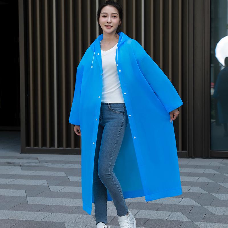 EVA matte adult non-disposable raincoat thickened long light portable unisex logo