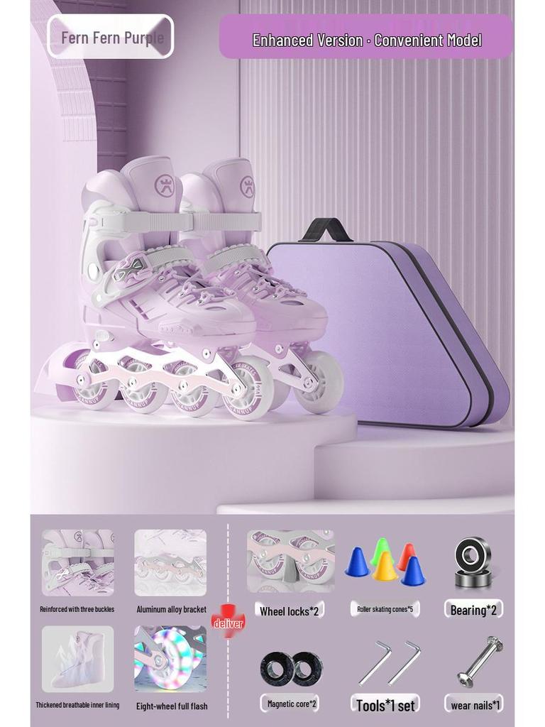 Children's Roller and Ice Skates - Ages 6-12, Beginner to Pro, Boys & Girls Inline Skates