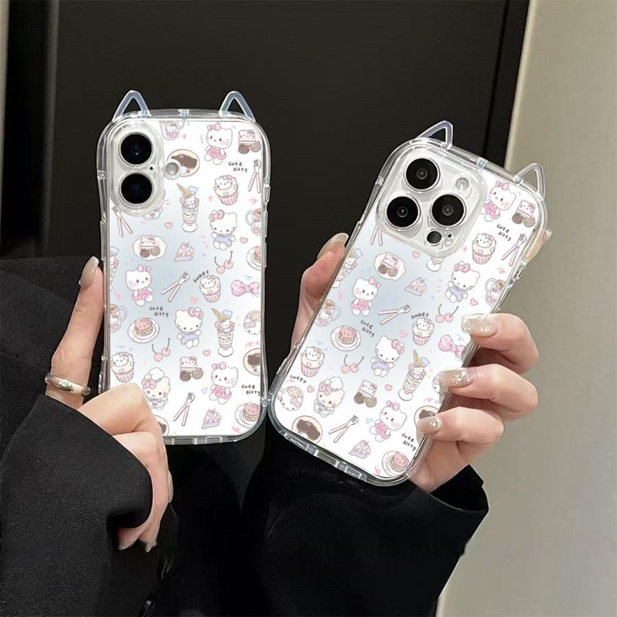 Sanrio Cat Ear Apple Phone Case for iPhone 16/11