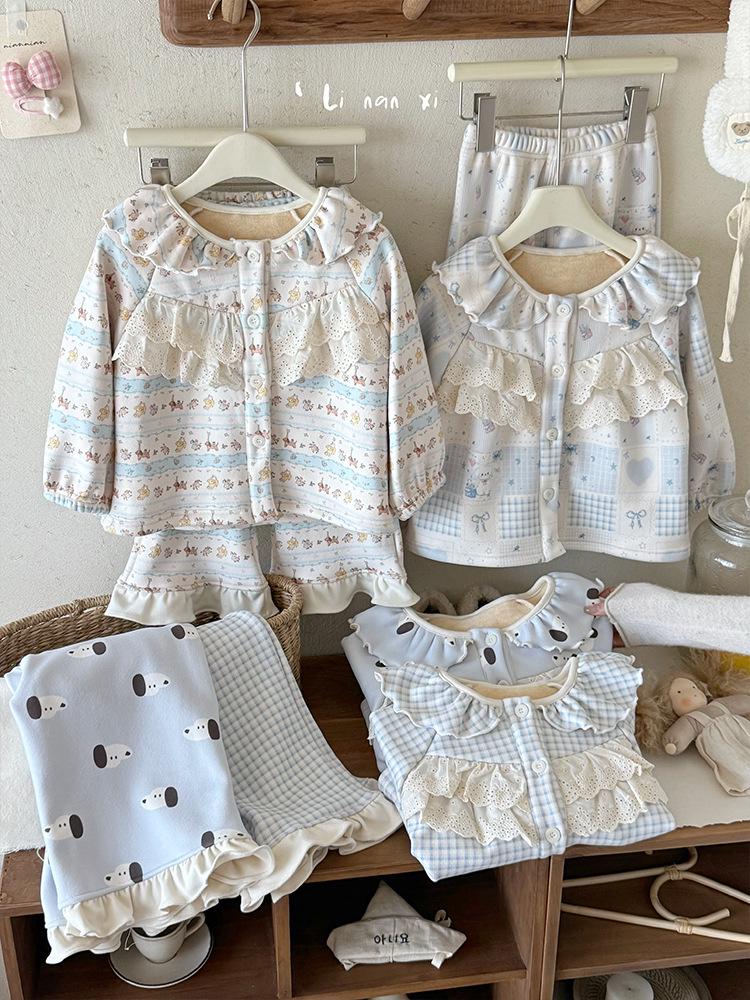 Girls' Winter Pajama Set - Cozy Autumn Homewear for Babies & Kids