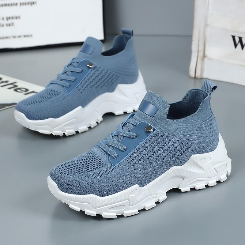 Shoes Women's Shoes Versatile Casual Shoes Breathable Mesh Shoes One Pedal Fly-woven Shoes Soft-soled Mom Shoes Women's Single Shoes