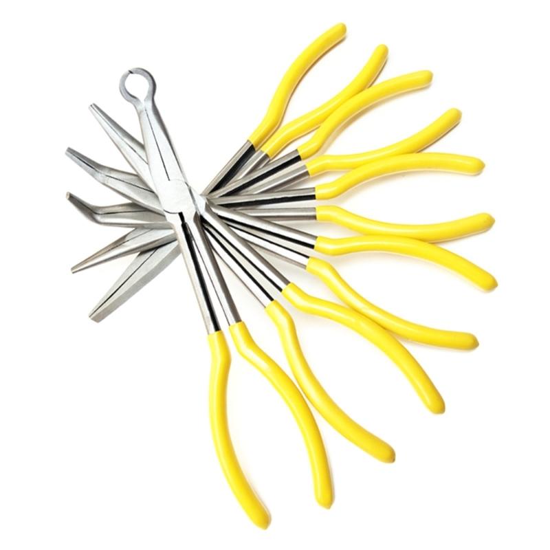 Long Reach Hose Grip Pliers 11Inches Long Nose Pliers Hose Gripper Pliers Spark Plug Boot Removal Pliers Serrated Jaw