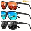 Men Classical Square Polarized Sports Sunglasses Lightweight PC Frame  for Driving Fishing Cycling Unisex Durability