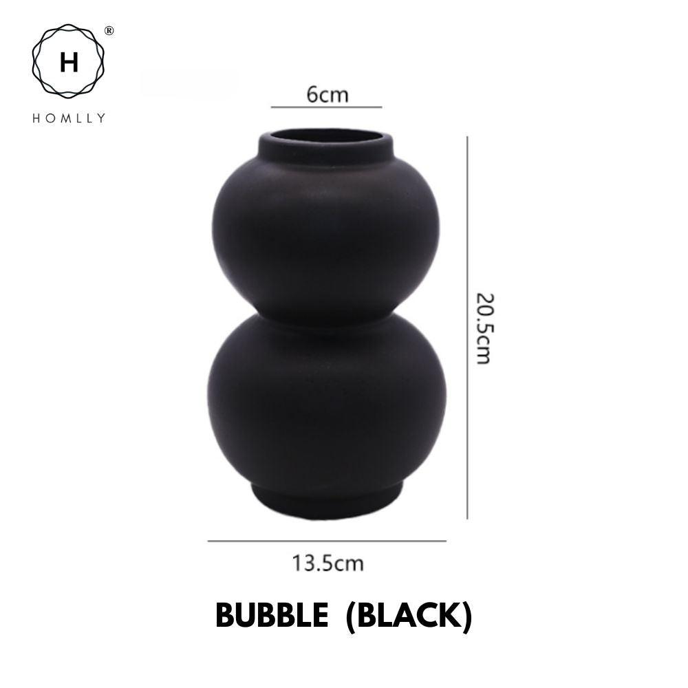 Homlly Plutto Minimalist Boho Geometric Nordic Ceramic Decor Pampas Flower Vase