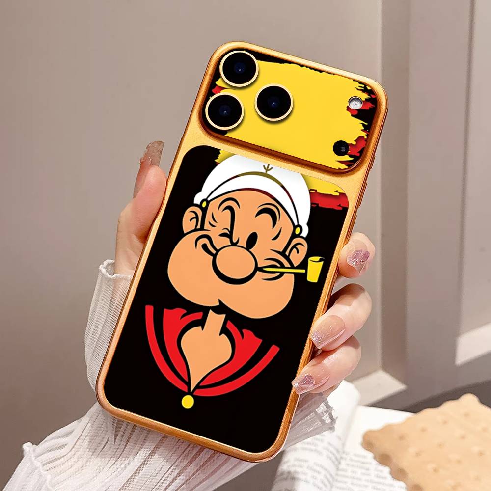Cartoon Animation P-PopeyeS Retro For IPhone 17 Pro 17 Pro Max Rear Skin Wrap Decal Protective Sticker