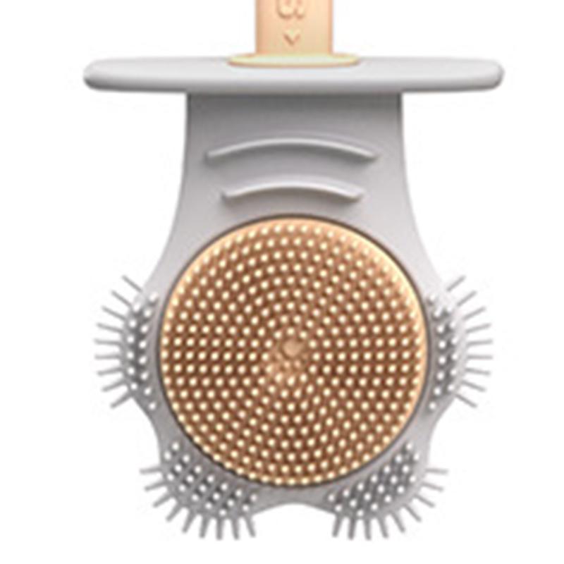 Toilet Brush Dual Color Double Sided Plastic with Detachable Handle Cat Claw Shaped Toilet Cleaning Tool for Home Pink