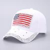 American flag baseball cap men's and women's fashion rhinestone USA curved brim cap spot batch