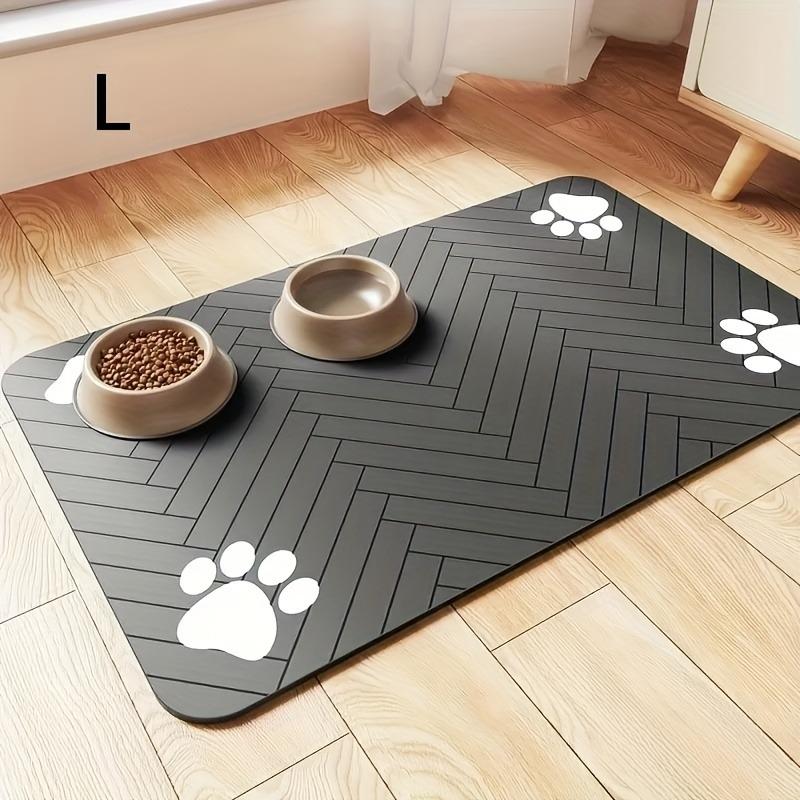 

1 Quick Drying Diatomaceous Earth Pet Feeding Mat - Splash proof, absorbent and easy to clean for dogs and cats! S темно-серого