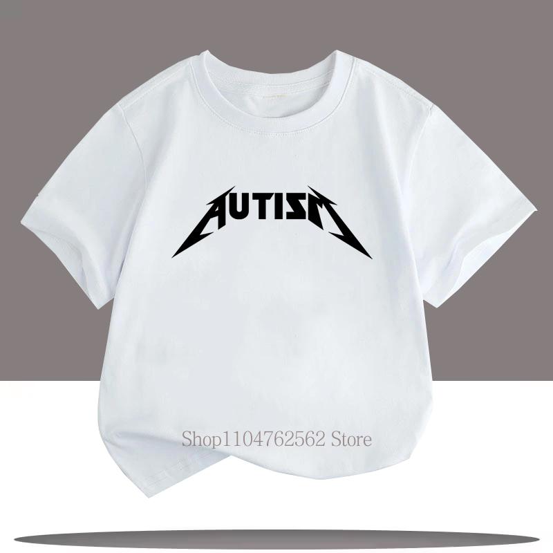 Autism Teenager Print Tshirts Children Clothing Summer Casual Fashion Boys Girls ONeck Colorful Short Sleeve Tops Kids Tshirt