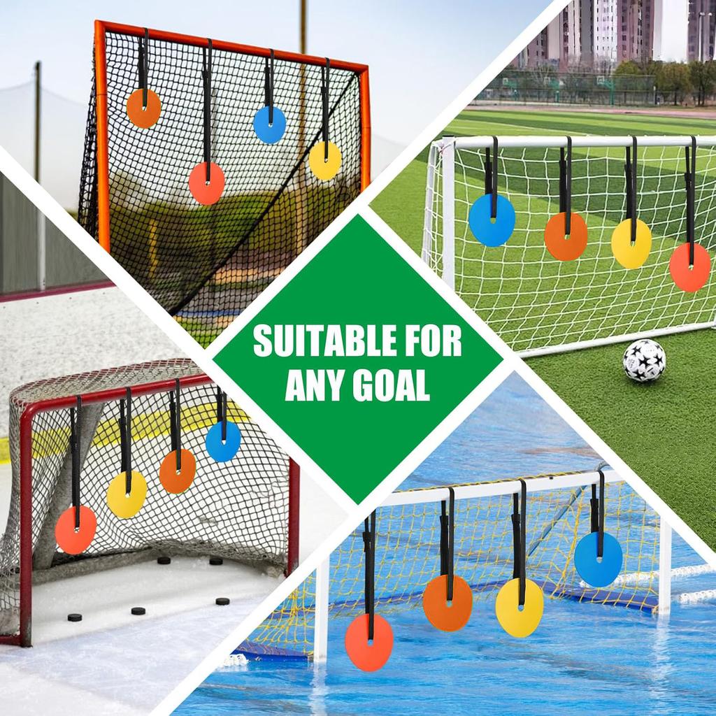 4PCS 6" Soccer Goal Target Training Discs, Adjustable Flat Spot Markers To Improve Football Shooting Accuracy for Practice